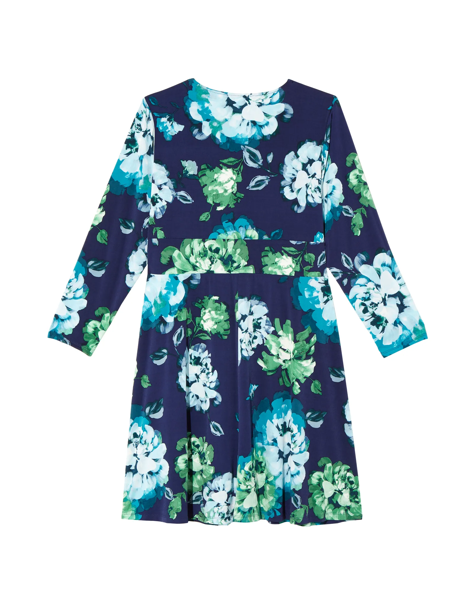 Invale Twist Front Dress | Navy / Turquoise