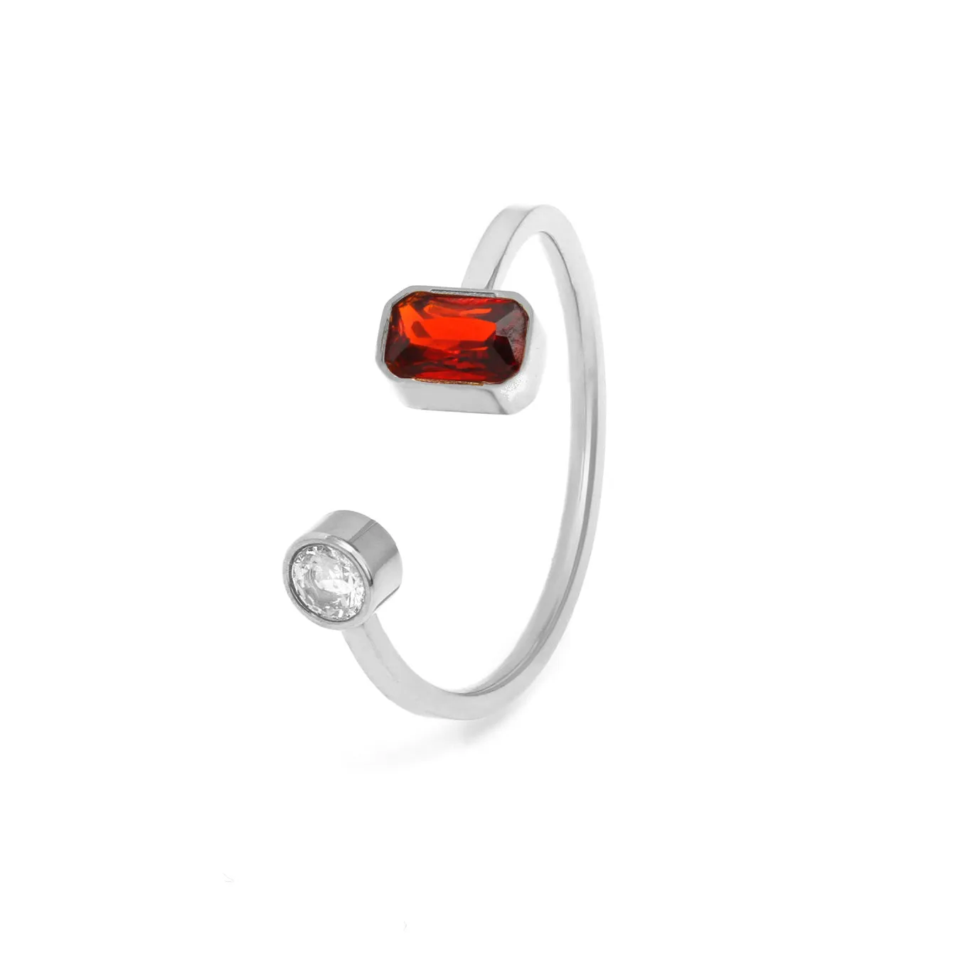 July Ruby Birthstone Gift Set - Silver