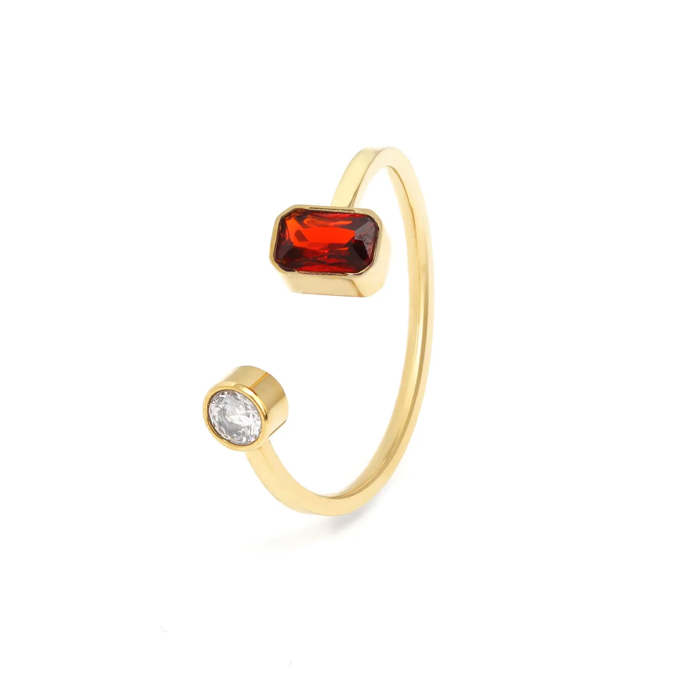 July Ruby Birthstone Gift Set - Yellow Gold