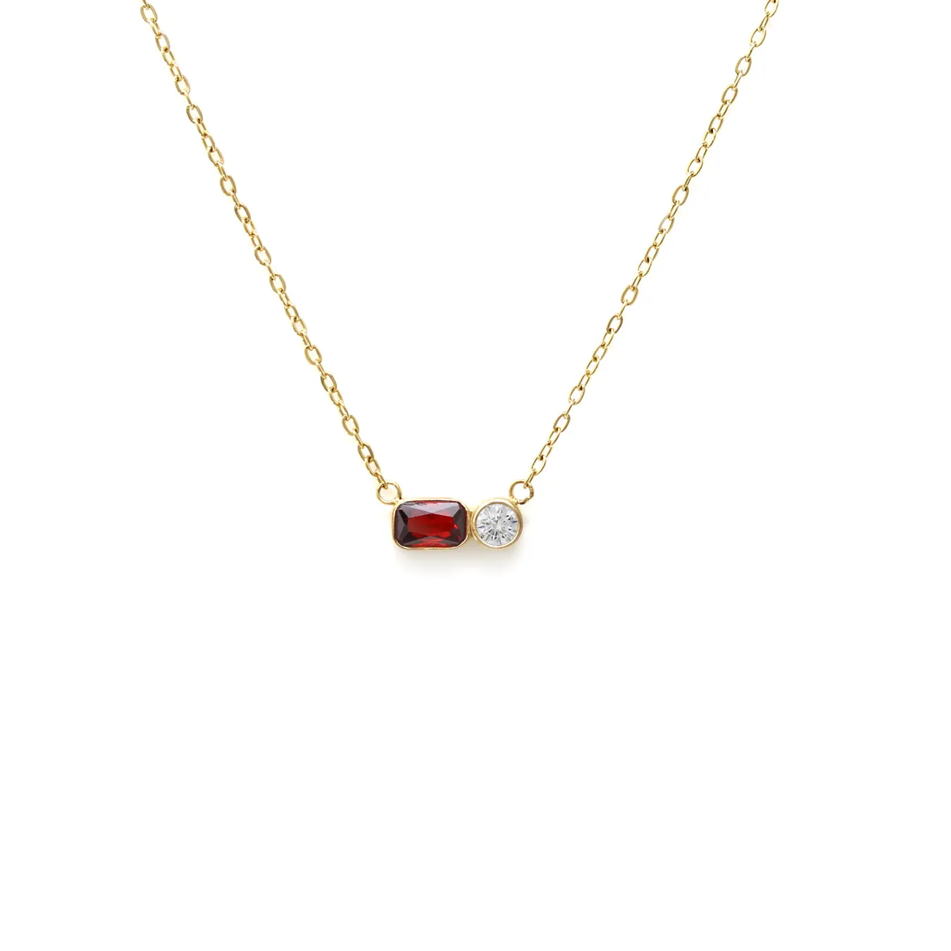 July Ruby Birthstone Gift Set - Yellow Gold
