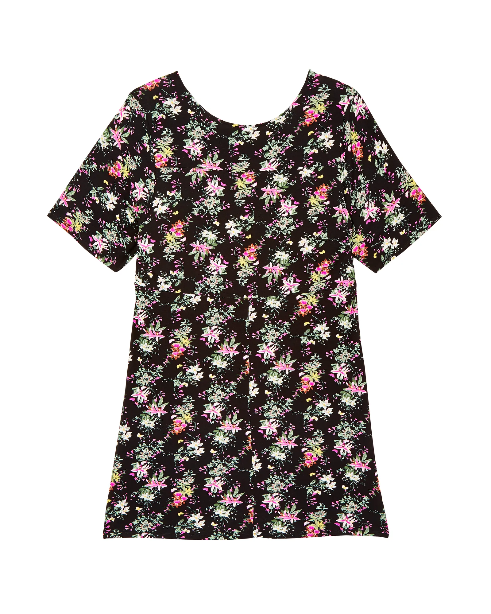 Kane Wrap Dress | Black / Pink