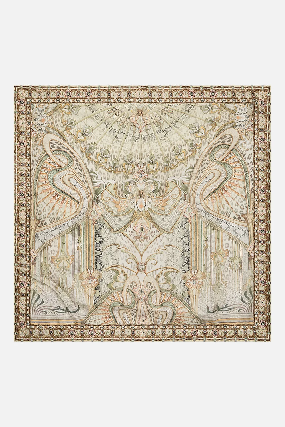 LARGE SQUARE SCARF IVORY TOWER TALES