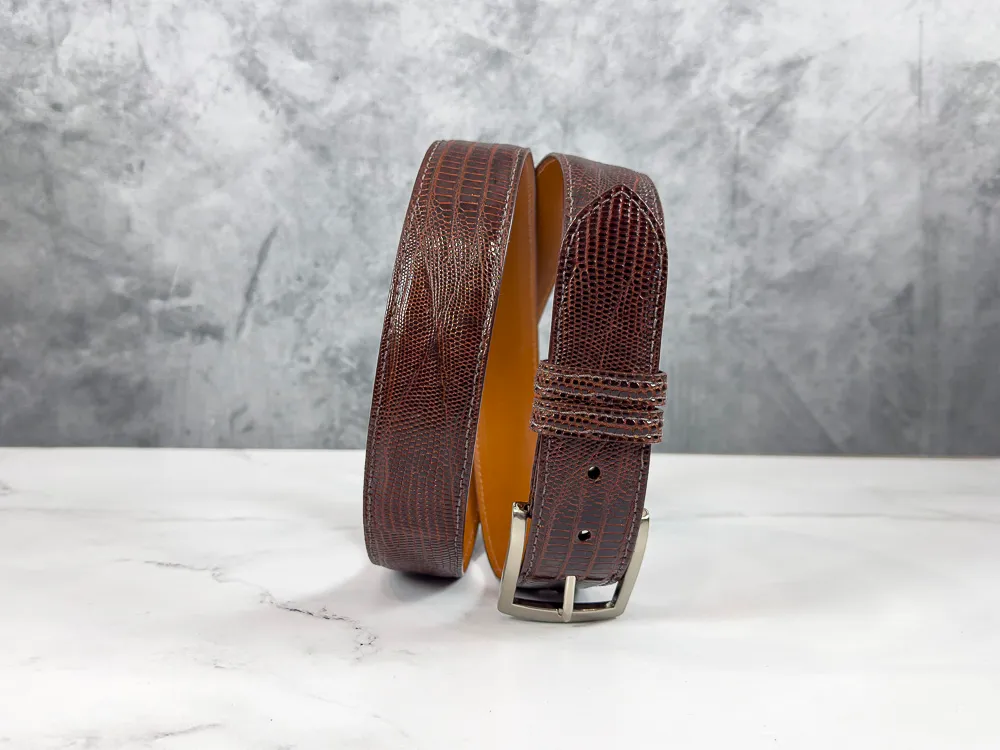 Lizard Belt: Chestnut