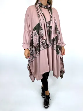 Made in Italy Lagenlook Ashley Scarf Top in Spring Pink. code 11022