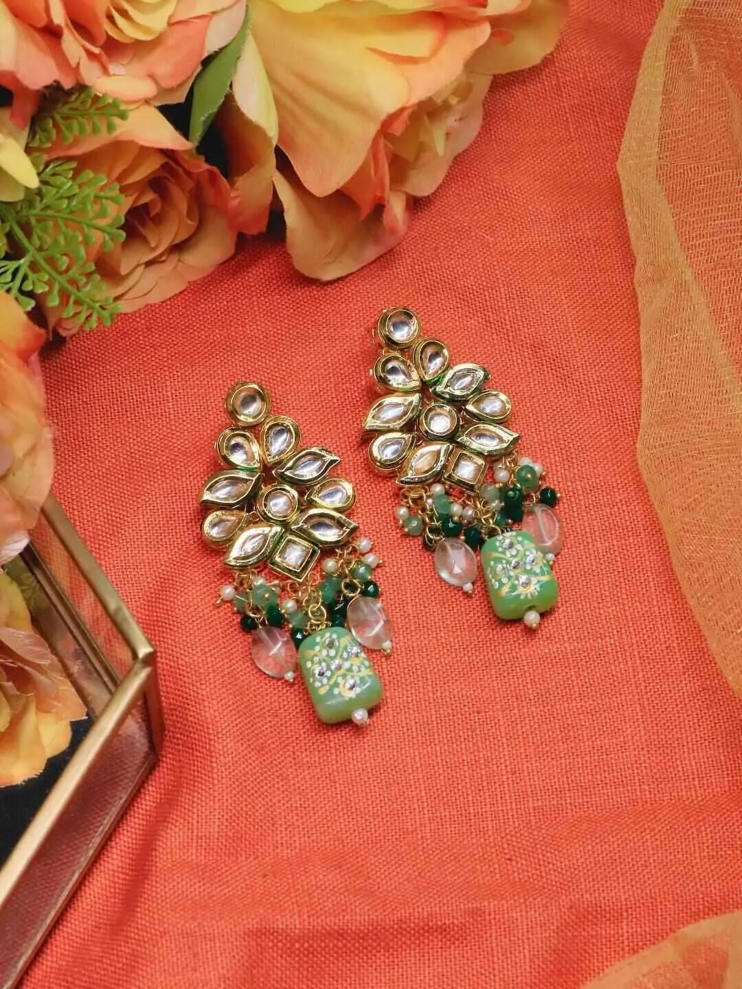 Masoom Minawala In Kundan Precious Stone Earring