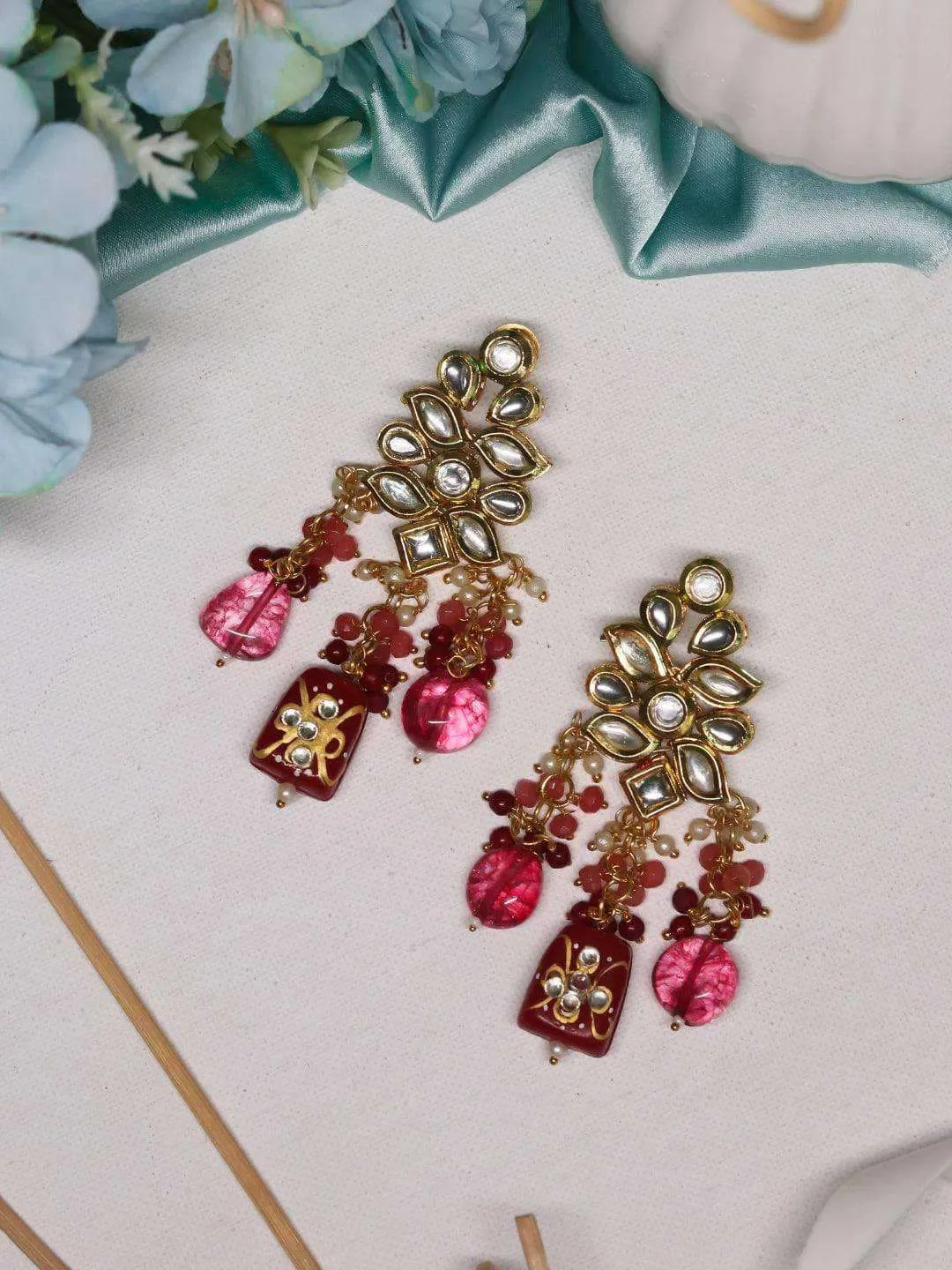 Masoom Minawala In Kundan Precious Stone Earring