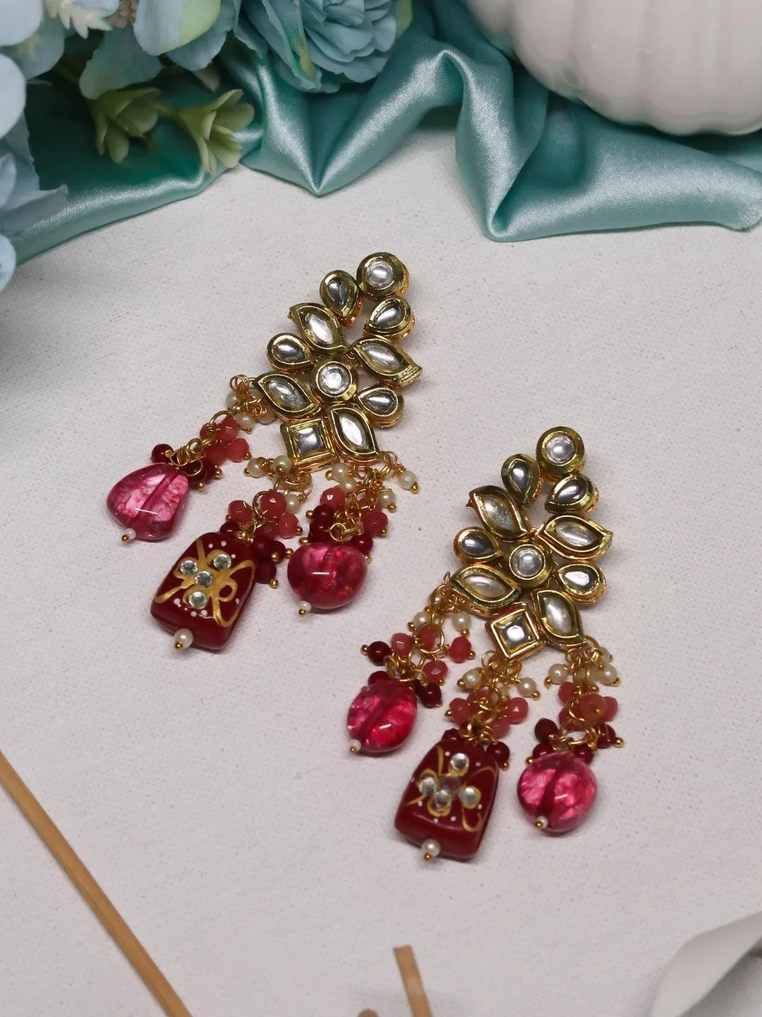 Masoom Minawala In Kundan Precious Stone Earring