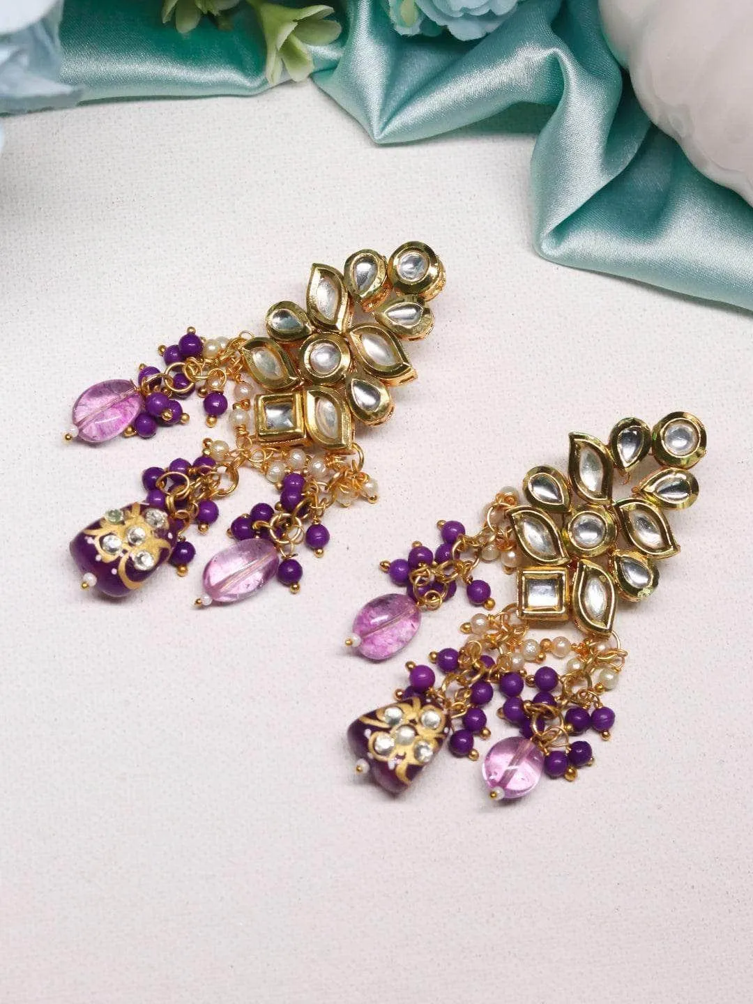 Masoom Minawala In Kundan Precious Stone Earring