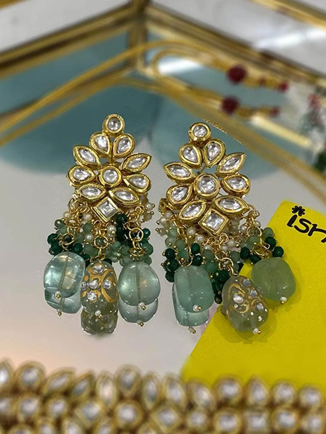 Masoom Minawala In Kundan Precious Stone Earring