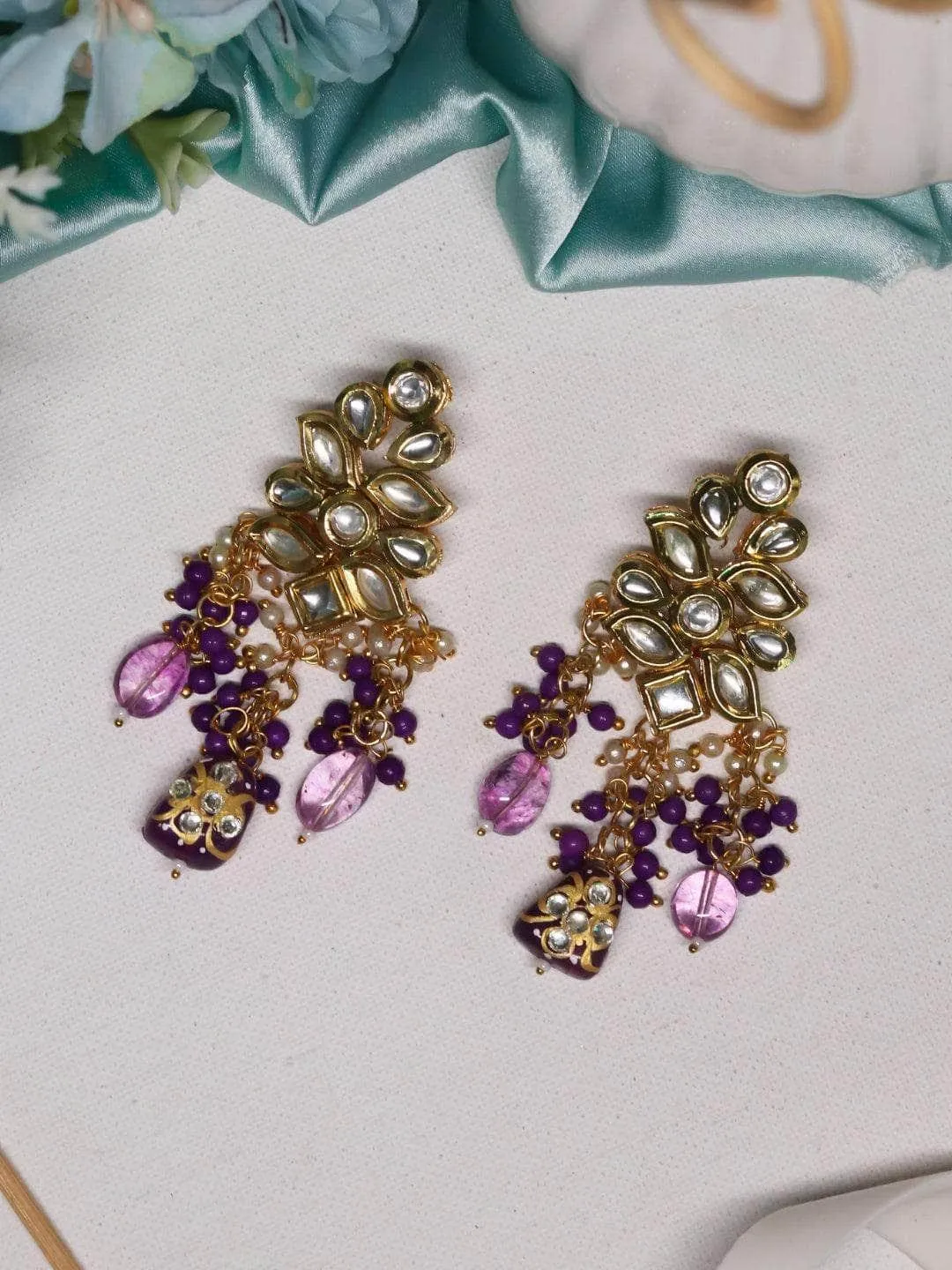 Masoom Minawala In Kundan Precious Stone Earring