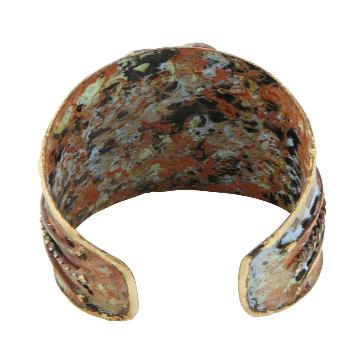 Metal Cuff Bracelet: Antique Metal Filigree