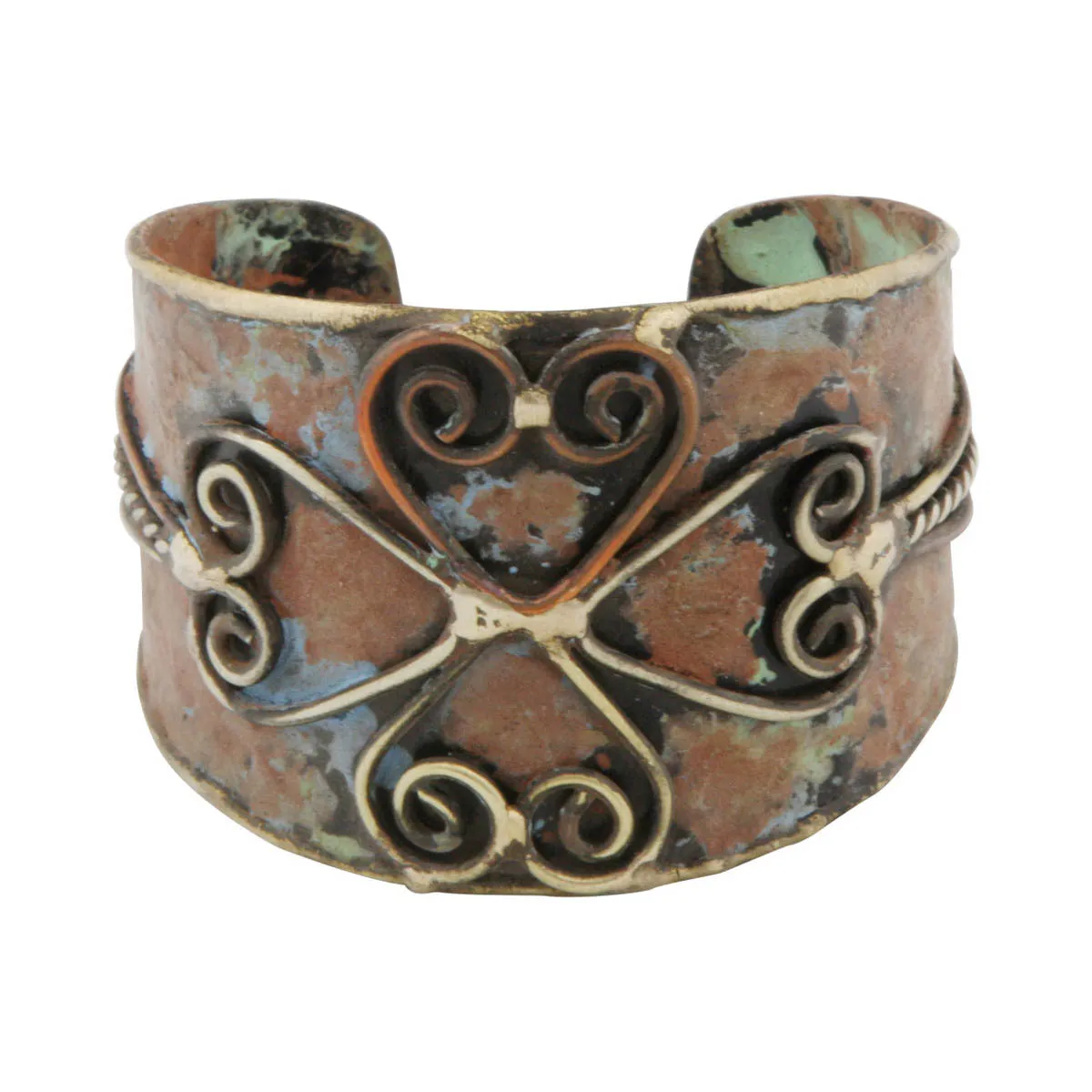 Metal Cuff Bracelet: Antique Metal Filigree