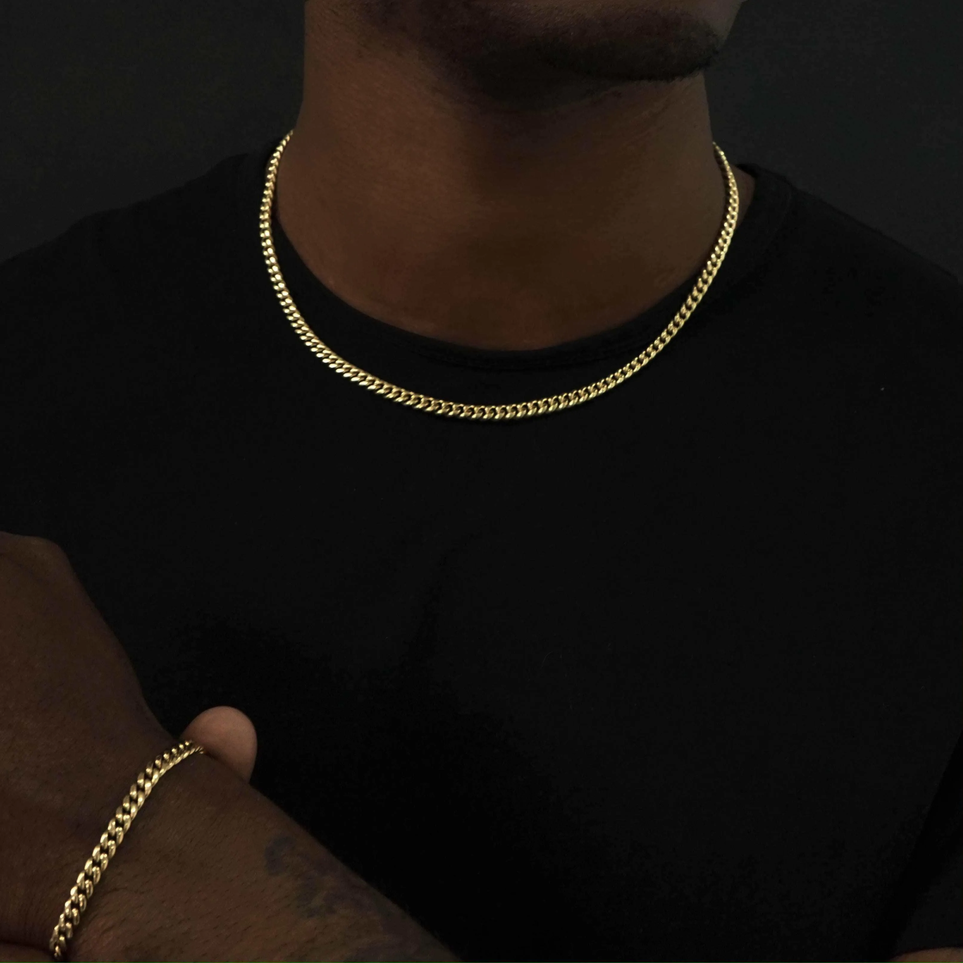Miami Cuban Chain   Bracelet Bundle with Diamond Club Card