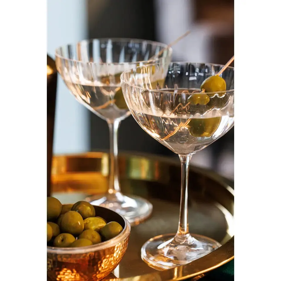 Mikasa Treviso 4-Piece Crystal Coupe Glass Set, 300ml