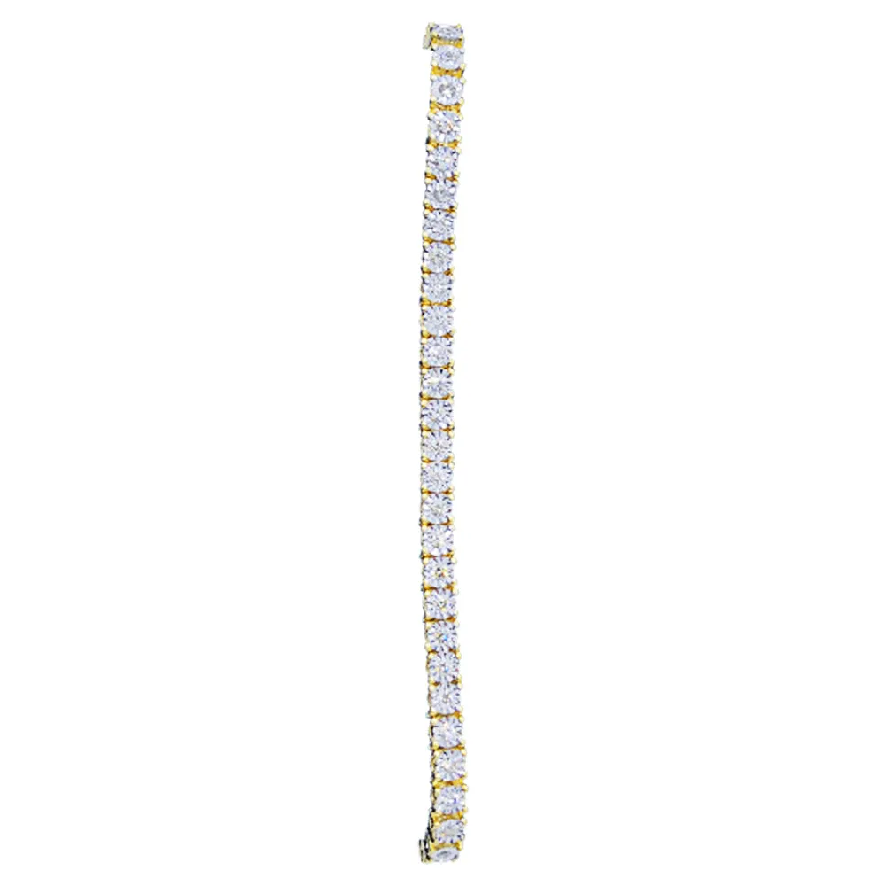 Miracle Tennis Bracelet 1.25cttw Diamond 10K Yellow Gold
