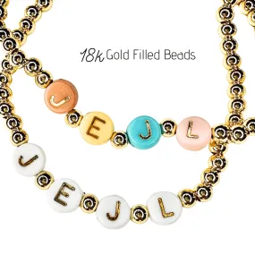 Mother or Grandmother Bracelet With Gold Filled Beads