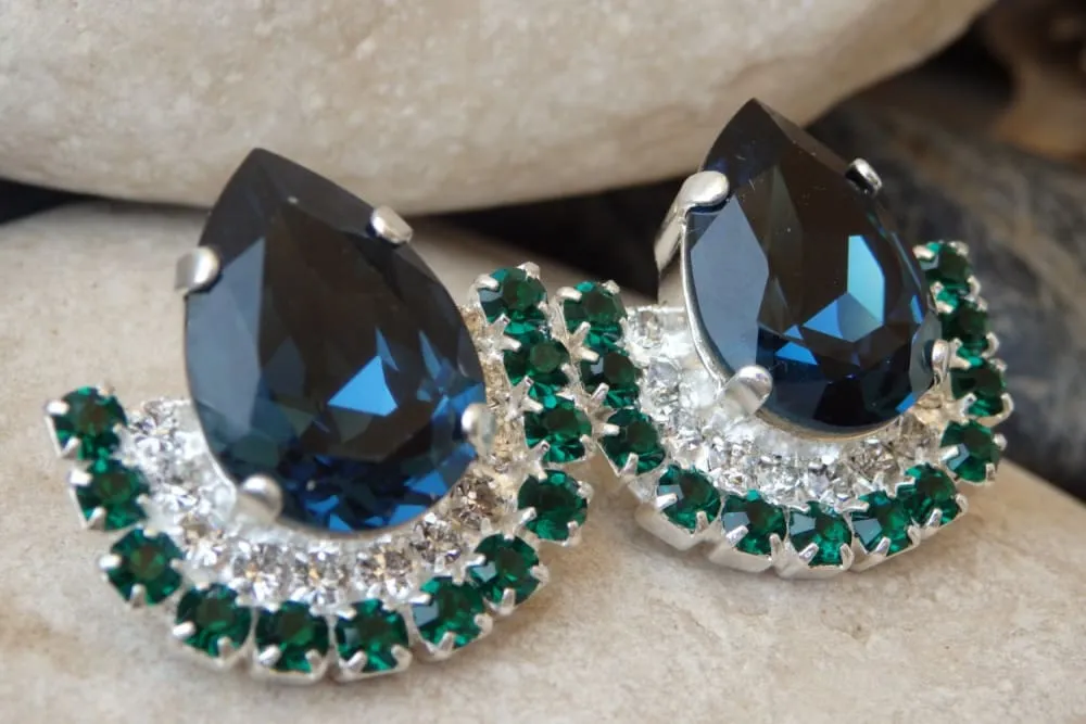 Navy blue Stud Earrings