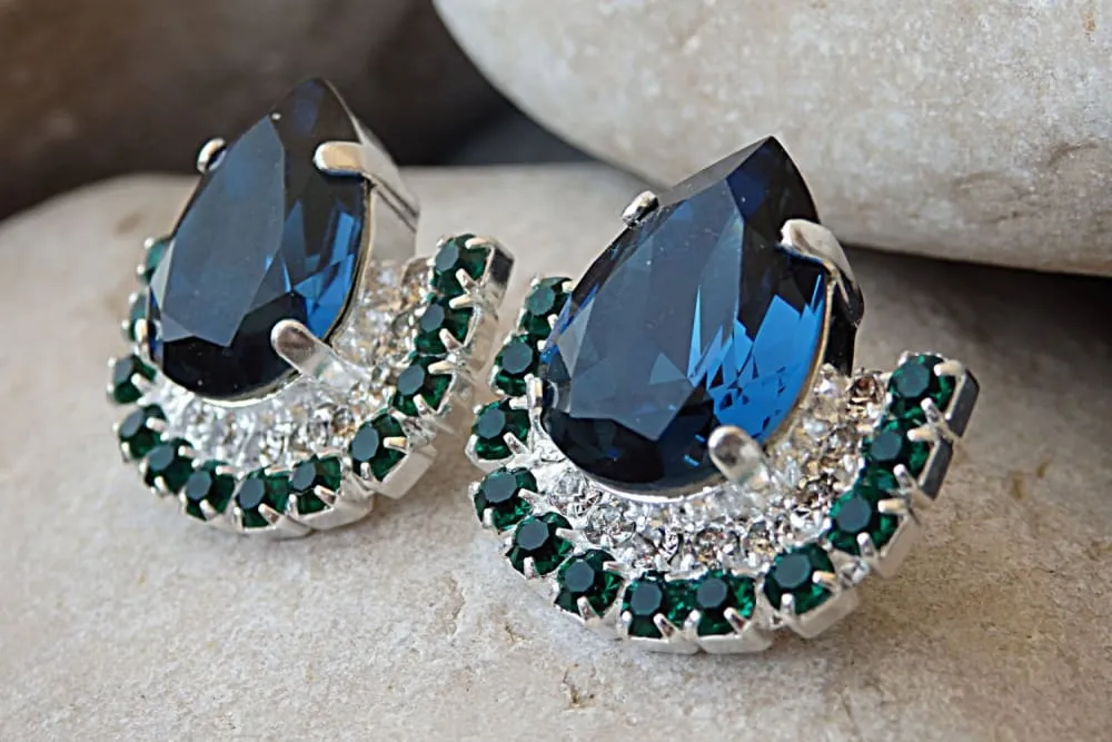 Navy blue Stud Earrings