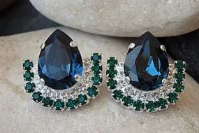 Navy blue Stud Earrings