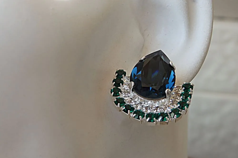 Navy blue Stud Earrings