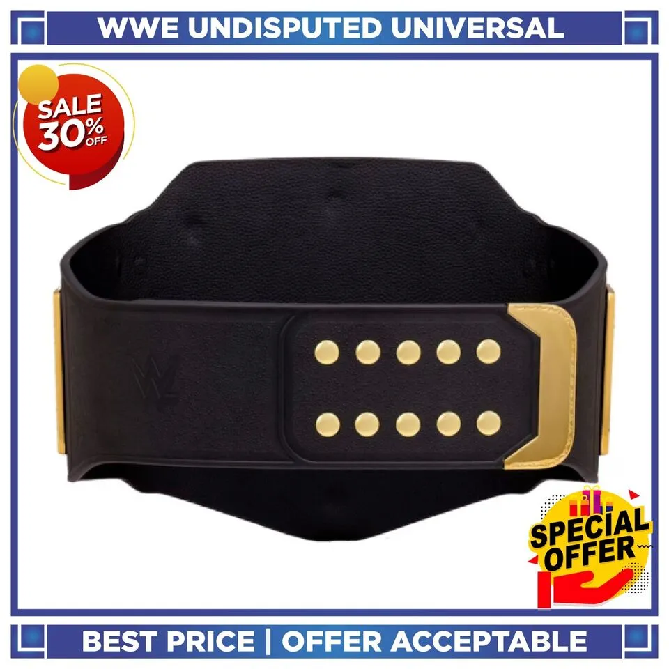 NEW UNDISPUTED UNIVERSAL CHAMPIONSHIP WWE REPLICA BELT 2MM BRASS ADULT SIZE
