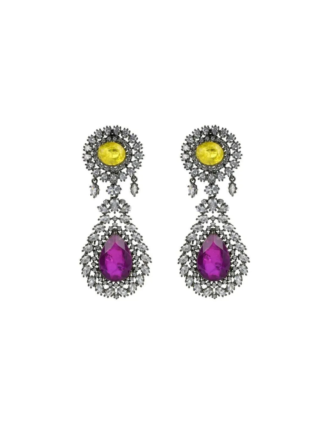 Nisha Aggarwal In Purple Statement Earring