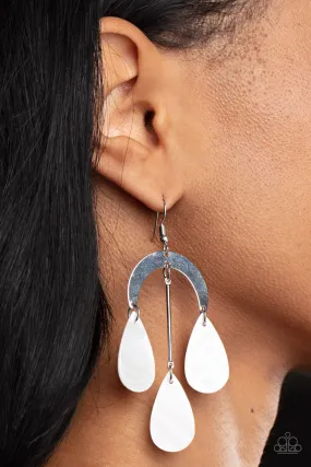 Open Door Jewelry - Atlantis Ambience - White Earrings - Paparazzi Accessories