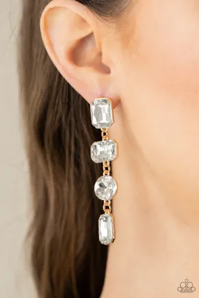 Open Door Jewelry - Cosmic Heiress - Gold Post Earrings - Paparazzi Accessories