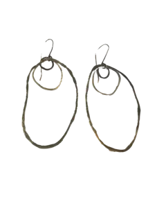 Oval Concentric Circles Earrings