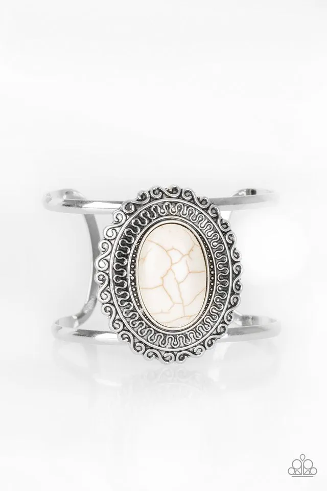 Paparazzi Bracelet ~ Extra EMPRESS-ive - White