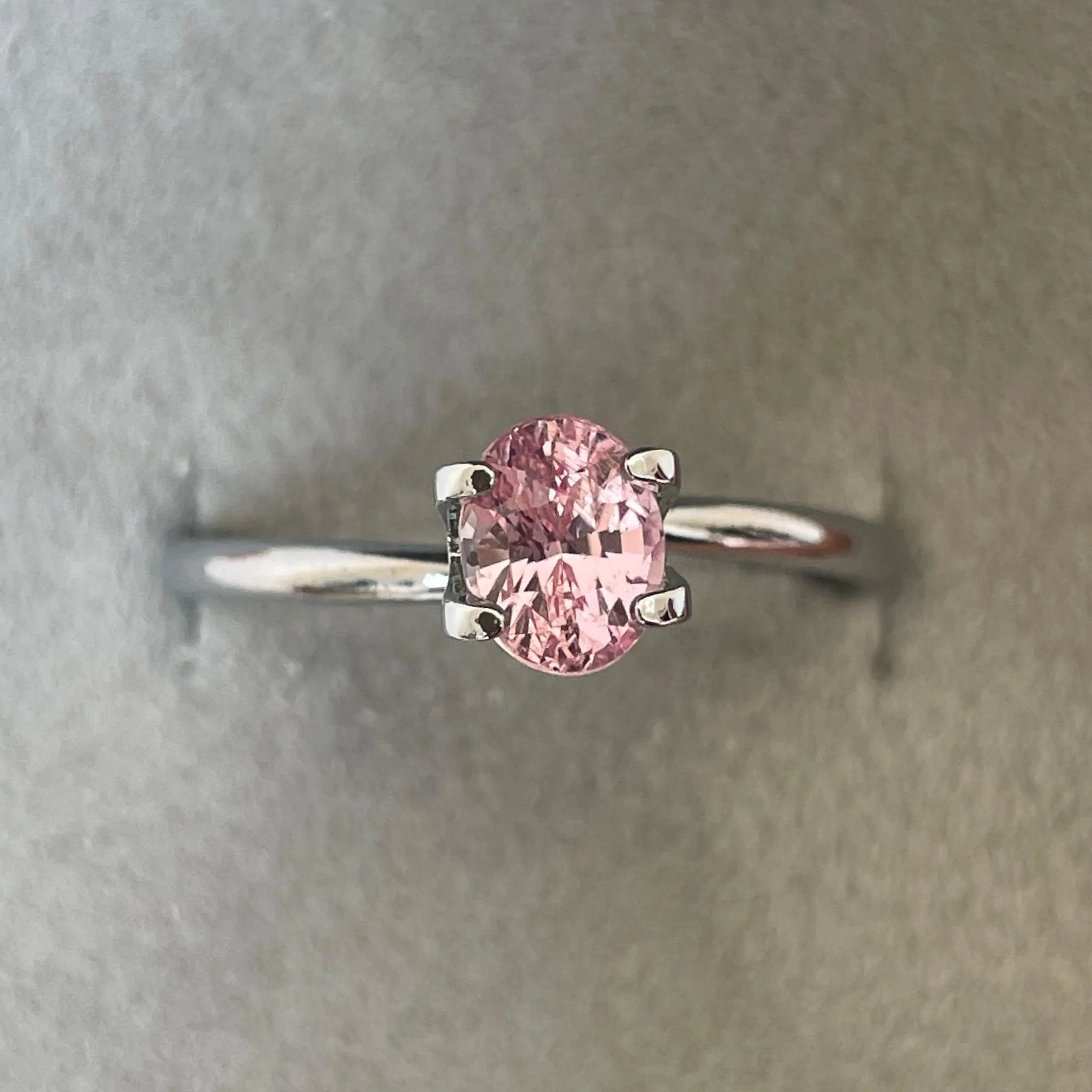 peach sapphire stone gemstone loose peach sapphire ring 1.16 ct Oval Peach Sapphire engagement ring,