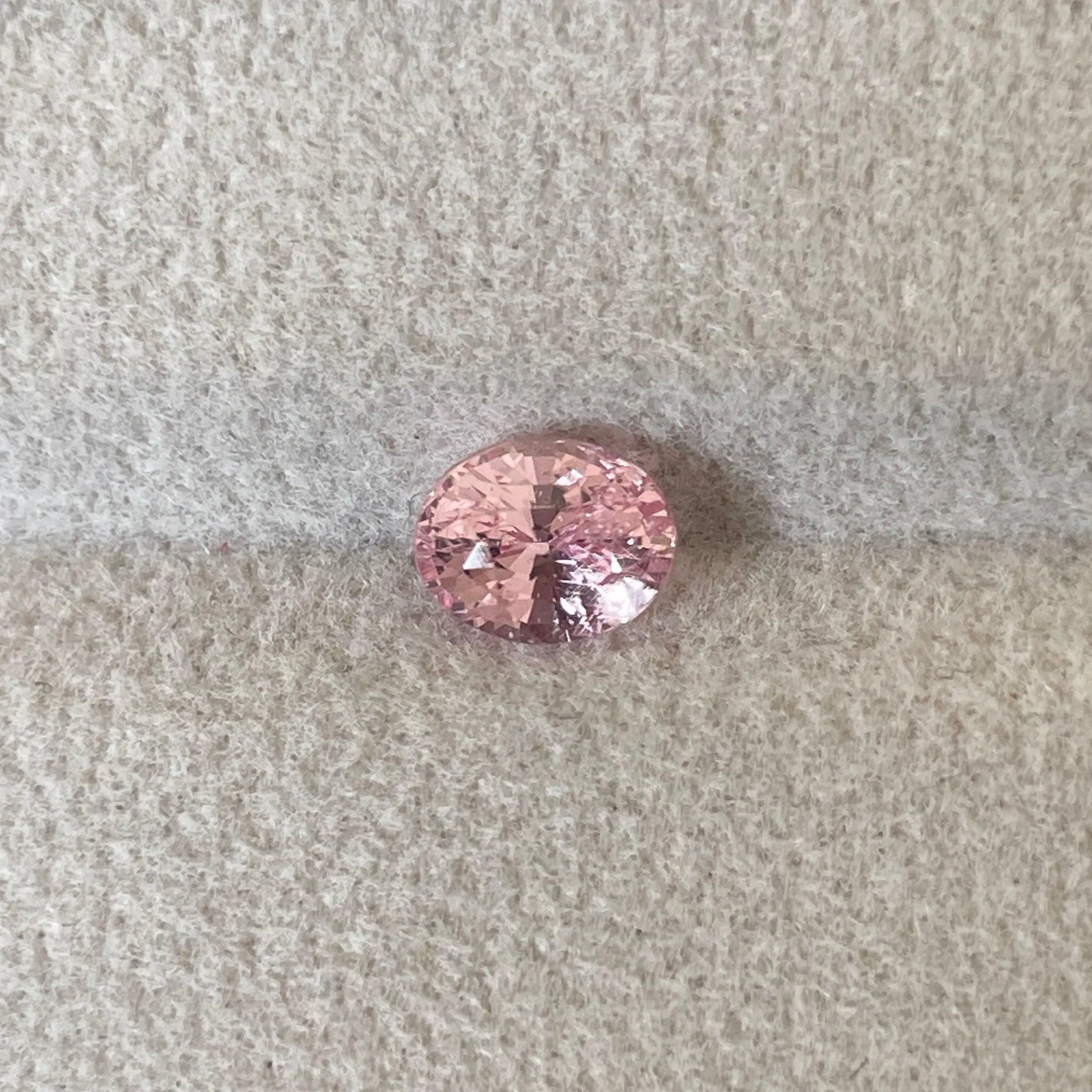 peach sapphire stone gemstone loose peach sapphire ring 1.16 ct Oval Peach Sapphire engagement ring,