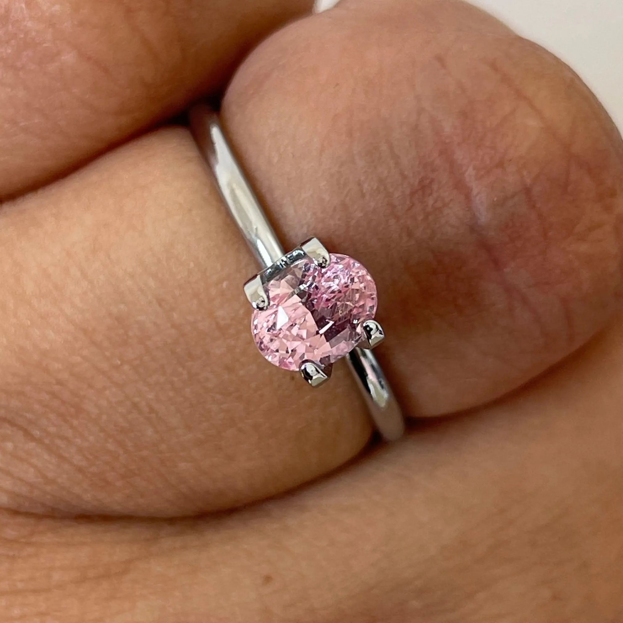 peach sapphire stone gemstone loose peach sapphire ring 1.16 ct Oval Peach Sapphire engagement ring,