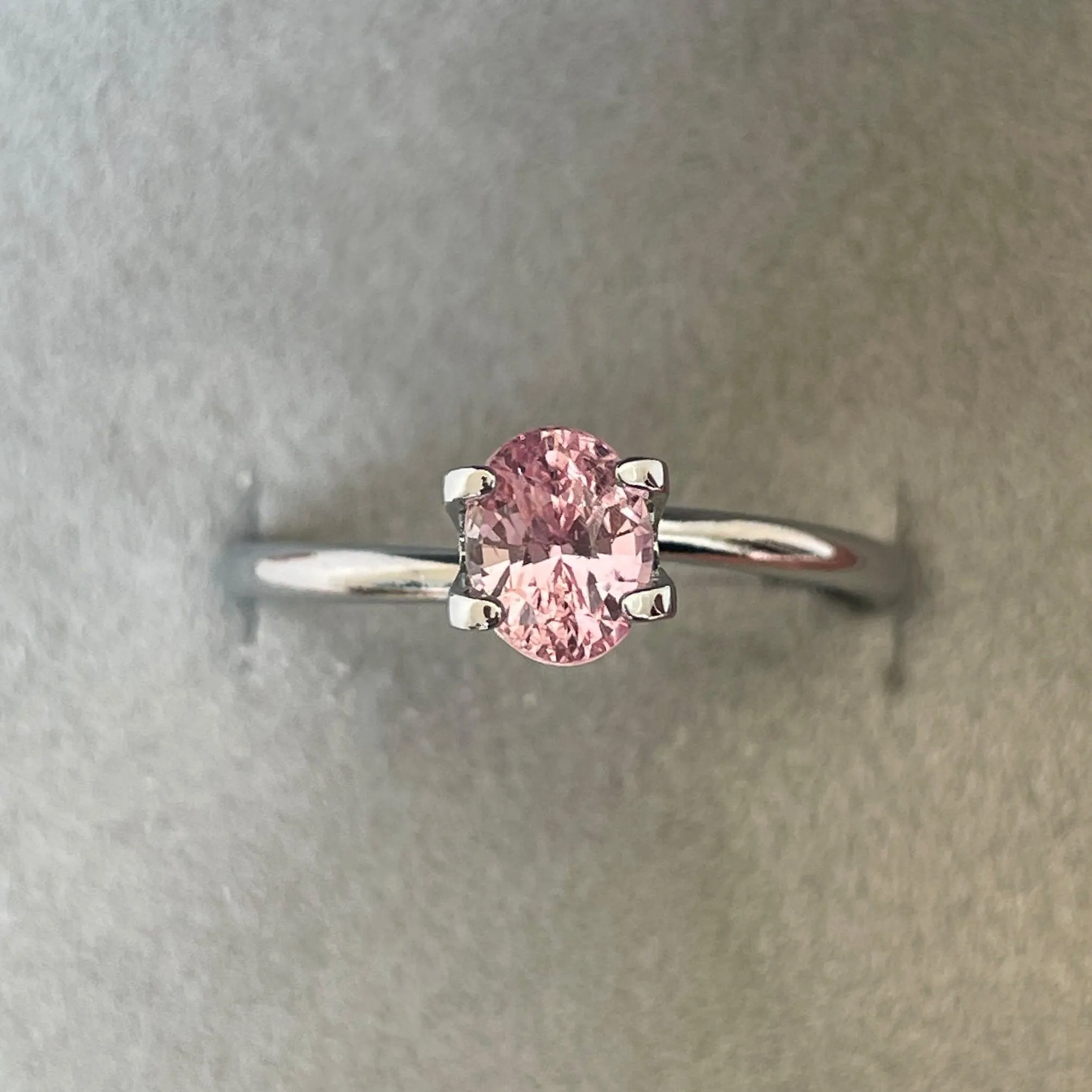 peach sapphire stone gemstone loose peach sapphire ring 1.16 ct Oval Peach Sapphire engagement ring,