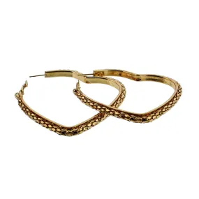 Perforated Heart Shaped Earrings