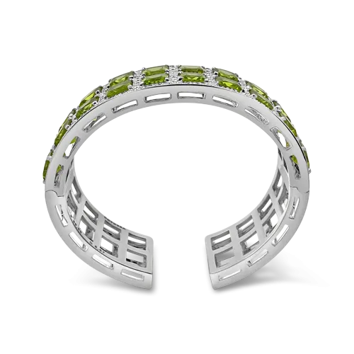 Peridot & Diamond Cuff Bracelet