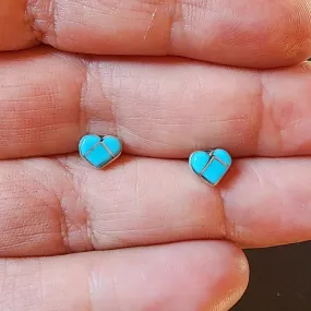 Petit Zuni Heart Post Earrings