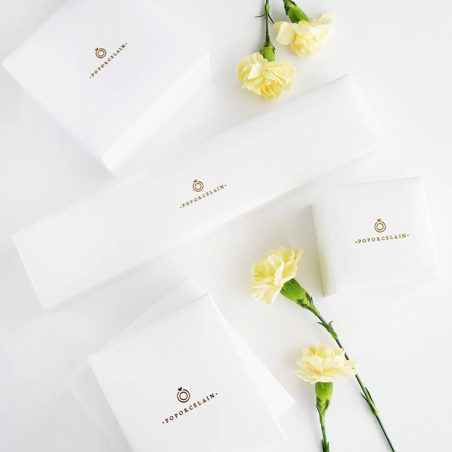 Porcelain Camellias And Golden Leaves Bracelet