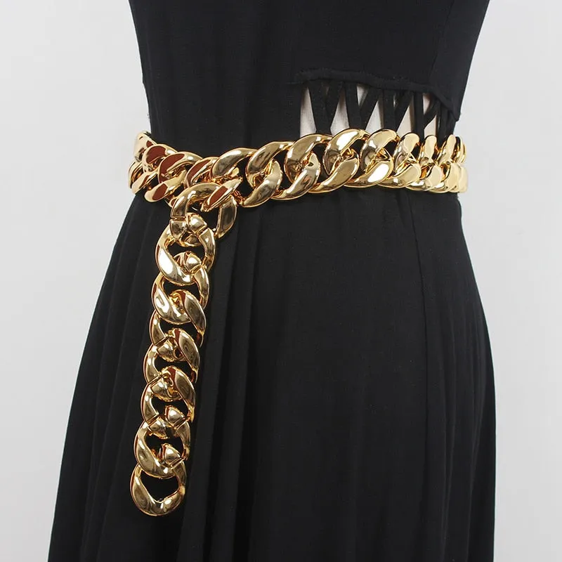 Premium Oversized Gold Chain Belt