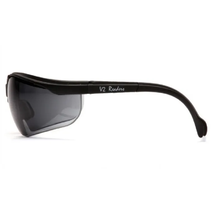 Pyramex Venture II SB1820R25 Readers Black Frame Gray   2.5 Lens, One Size, 1 Each