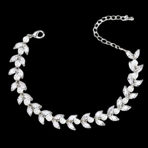 "Sadie" - Pearl Bridal Bracelet - Available in Silver, Rose Gold and Yellow Gold