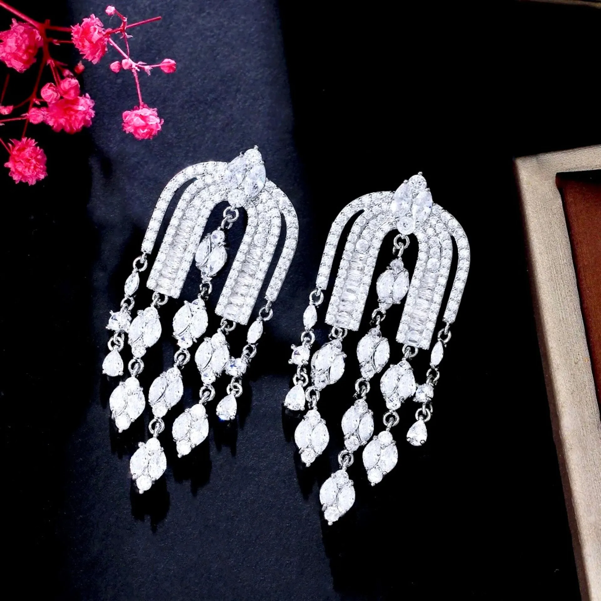 "Sheena" - Luxury Cubic Zirconia Bridal Earrings