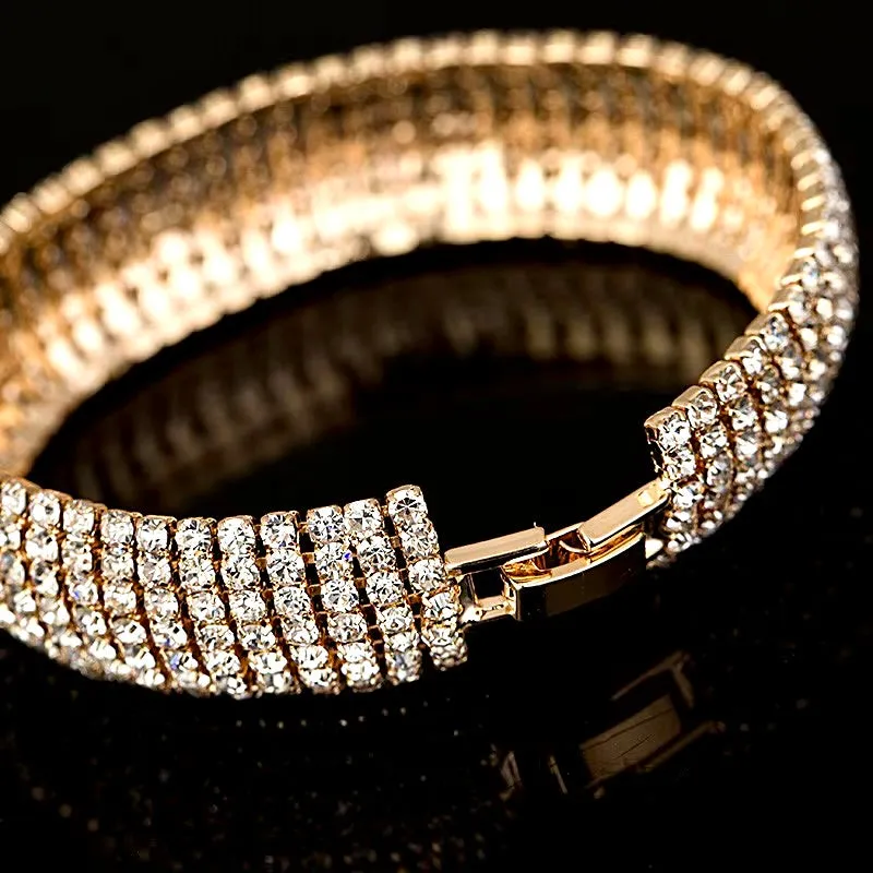 "Verona" - Crystal Bridal Bracelet - Available in Rhodium and Gold