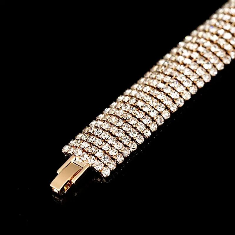 "Verona" - Crystal Bridal Bracelet - Available in Rhodium and Gold