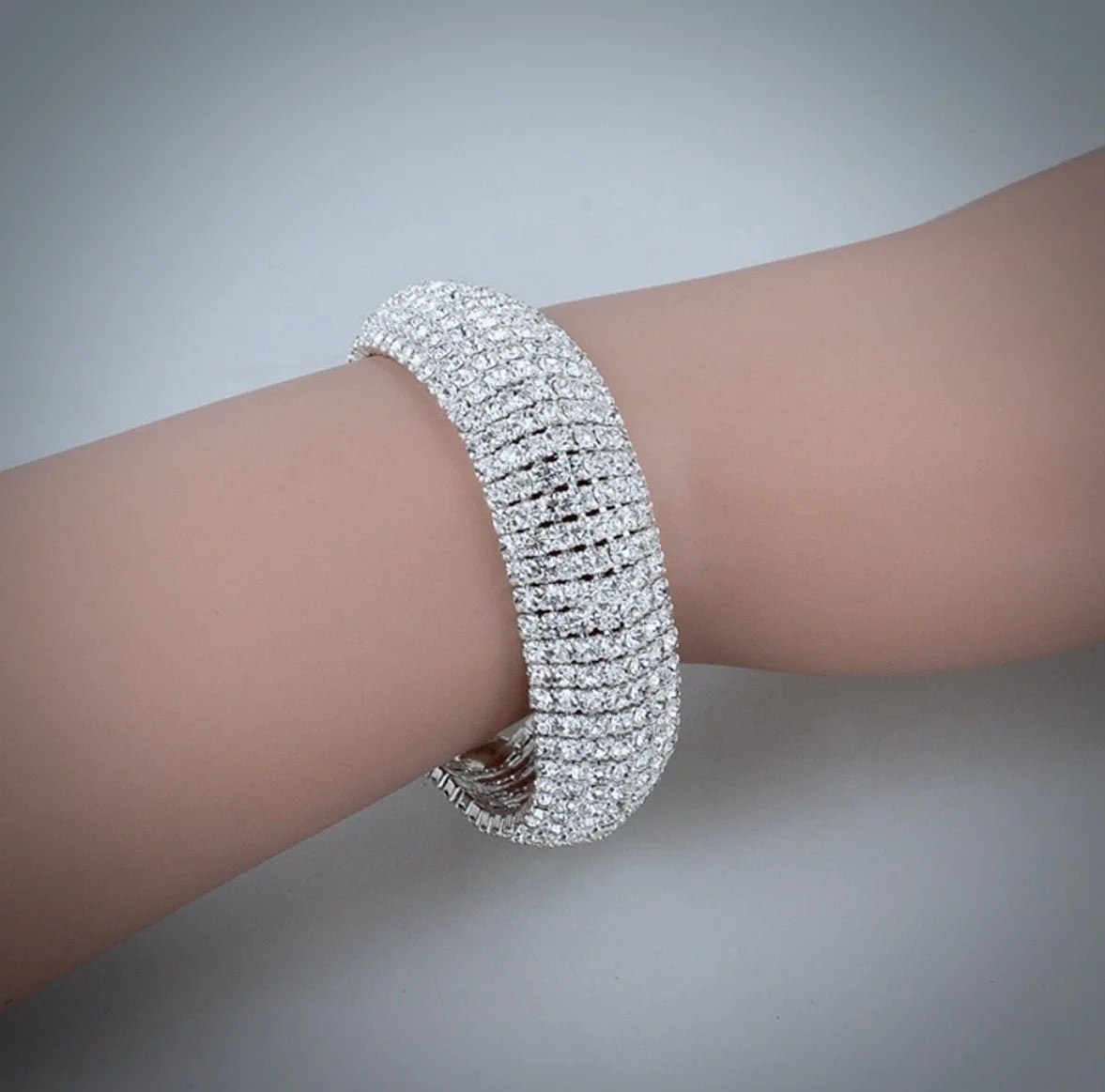 "Verona" - Crystal Bridal Bracelet - Available in Rhodium and Gold