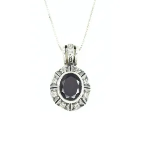 Red Garnet Necklace - Natural Garnet Necklace - Vintage Garnet Pendant