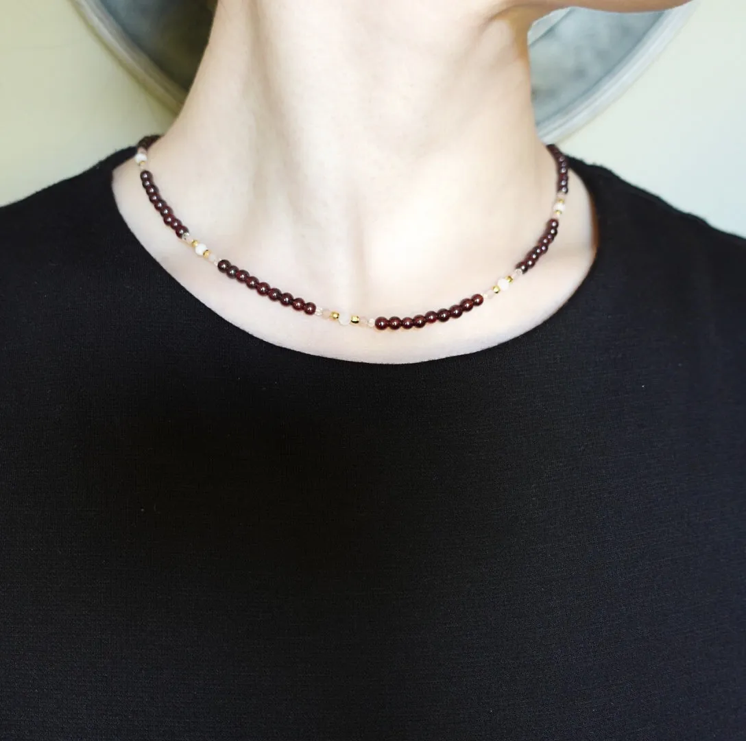 Return to Origin 4mm Garnet Pendant Necklace