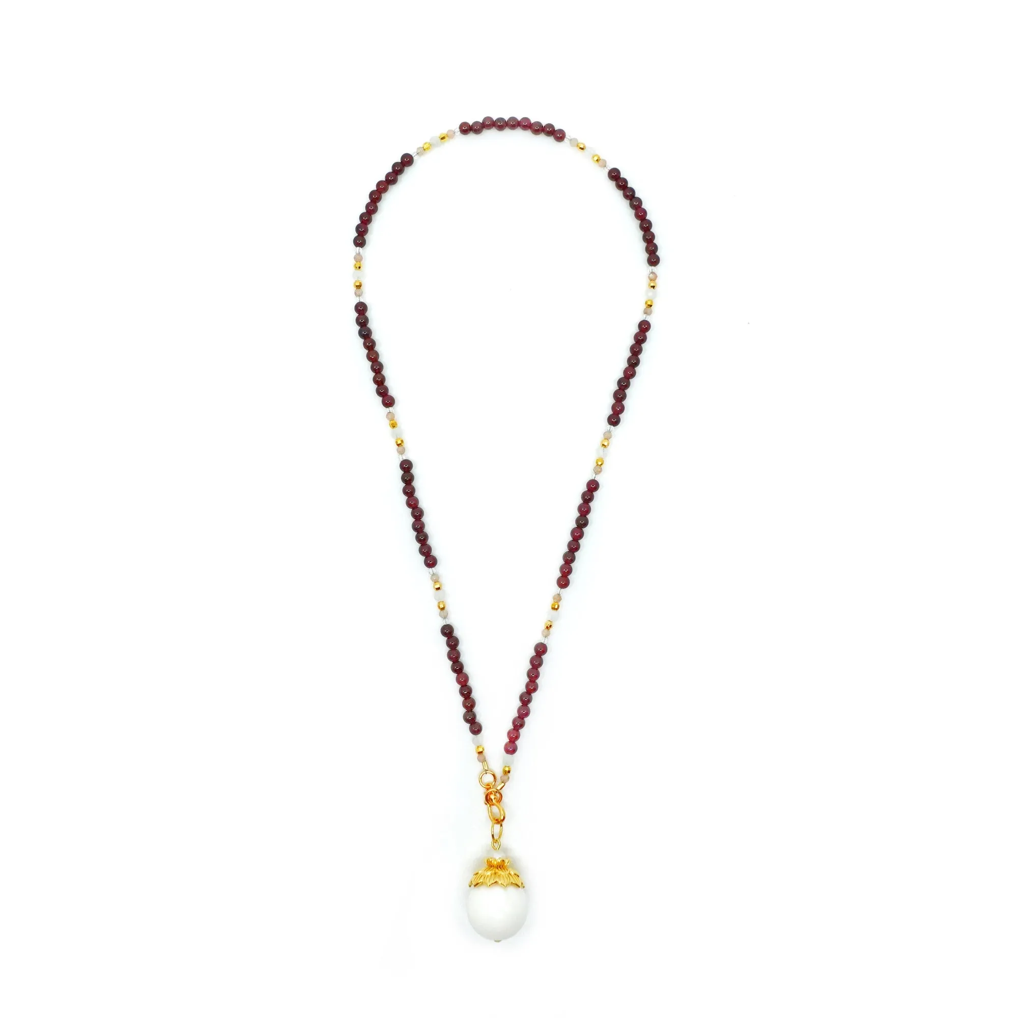 Return to Origin 4mm Garnet Pendant Necklace