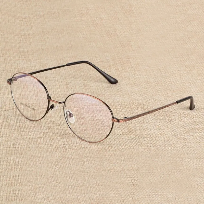 Reven Jate Unisex Full Rim Round Alloy Eyeglasses J801