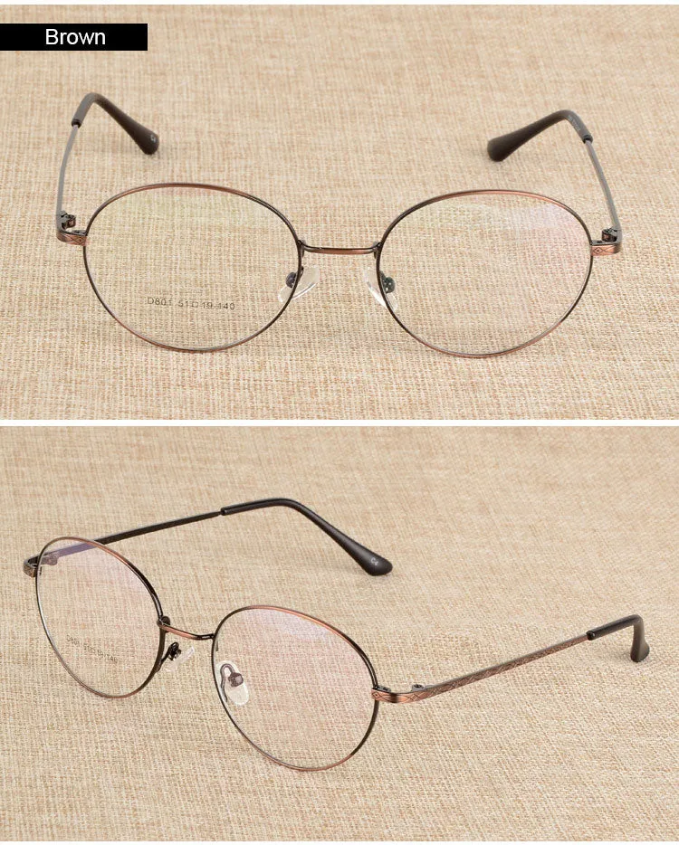 Reven Jate Unisex Full Rim Round Alloy Eyeglasses J801